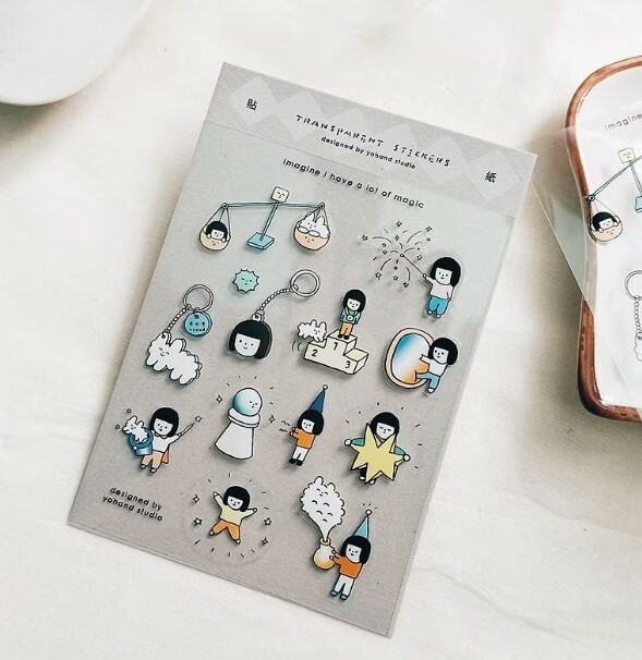 透明割型小貼紙 / 魔法｜右手超人 臺灣