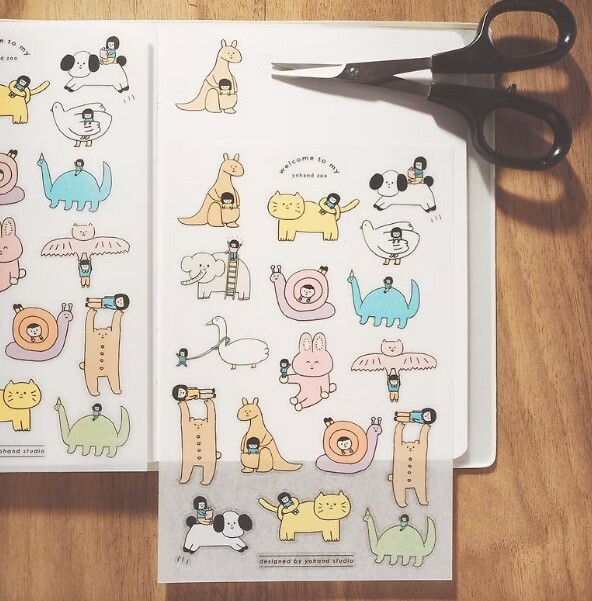 YO HAND STUDIO PRINT ON STICKER ANIMAL