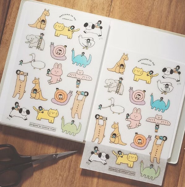 YO HAND STUDIO PRINT ON STICKER ANIMAL