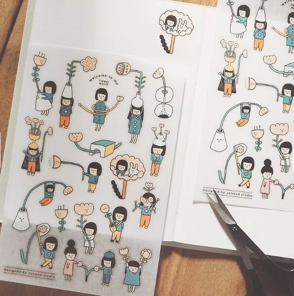 YO HAND STUDIO PRINT ON STICKER FLOWER