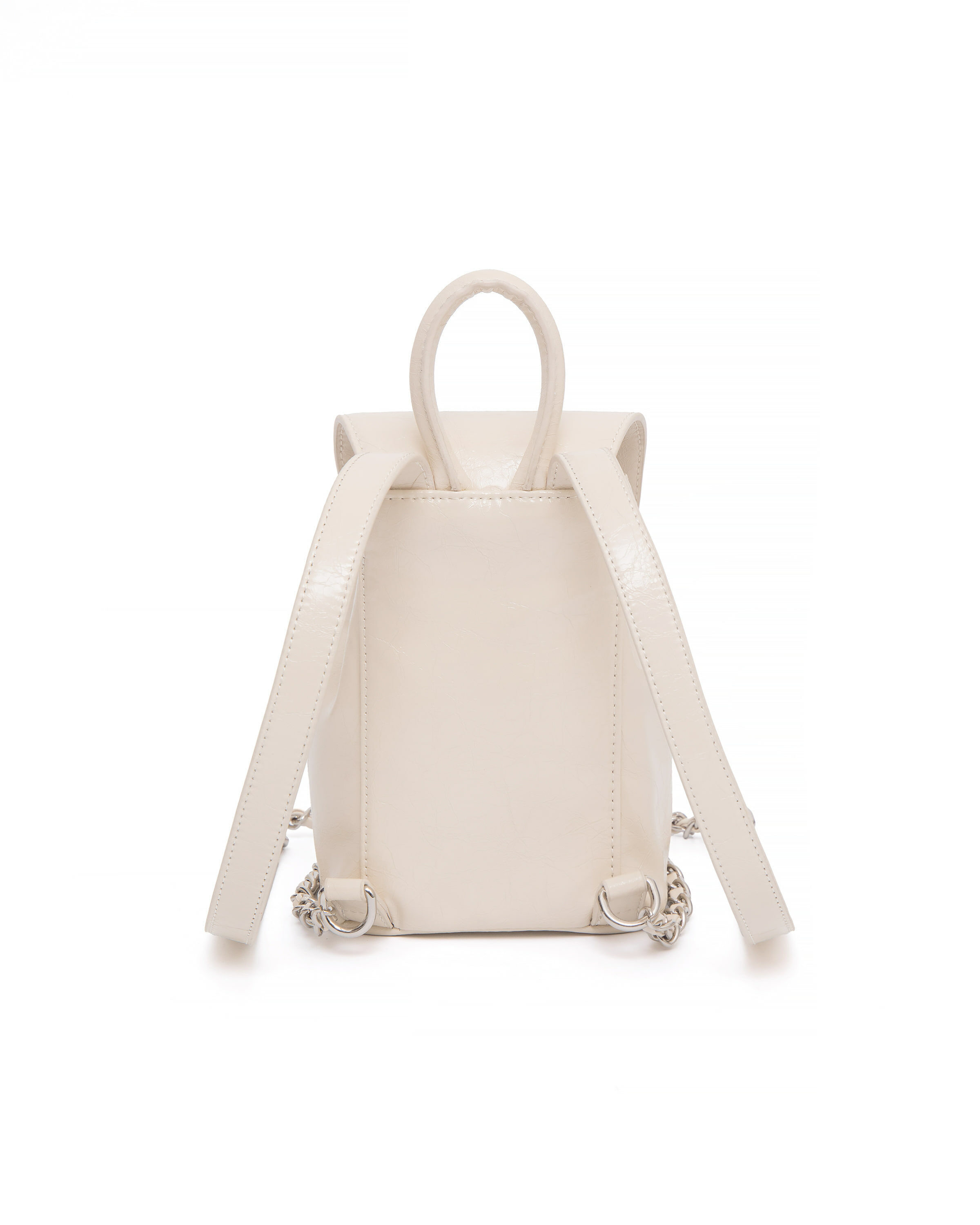 バックパック・リュック [NOIRNINE] Bebe Chain Leather Backpack (SILVER) NOIRNINE] Bebe Chain Leather Backpack (SILVER)