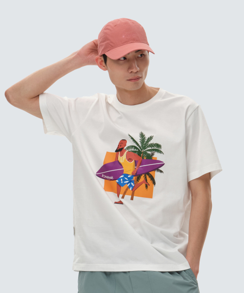 【代購】Snow Peak 雪諾必克 성낙진 聯名 Surfing 衝浪 圖案 短袖 短T S24MMFTS87