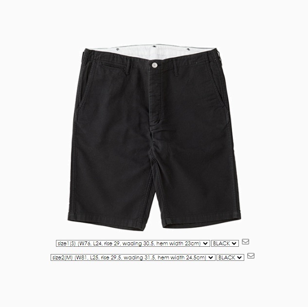 🔥ON SALE : VISVIM CHINO SHORTS - BLACK SIZE 1 2 PRE ORDER ITEM (預訂中)