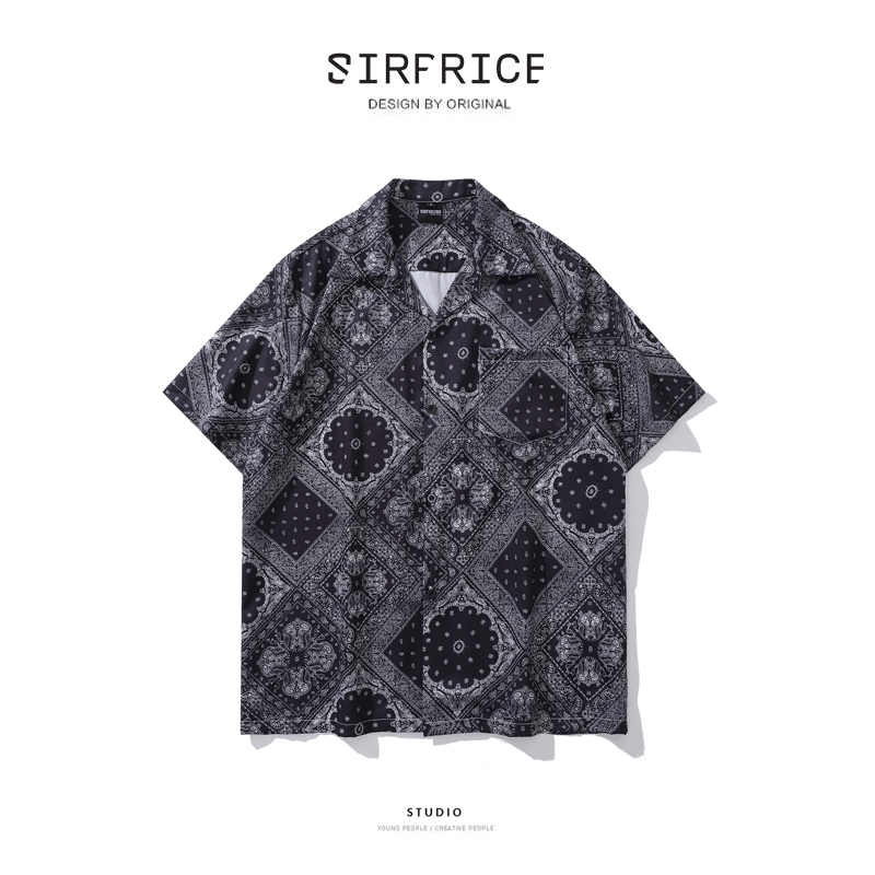 花襯衫 古巴領 圖騰 變形蟲