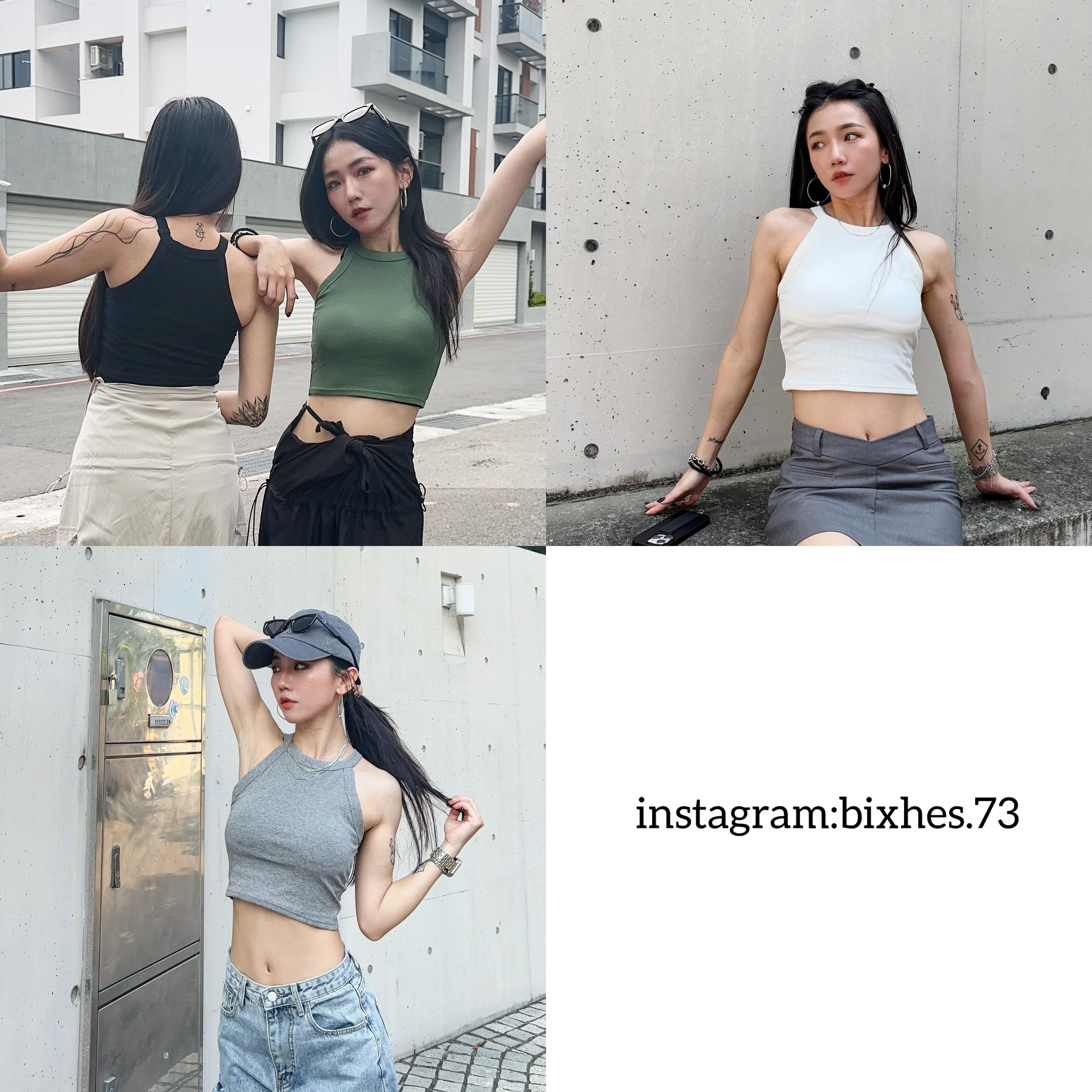 微挖肩帶墊背心(C00063)