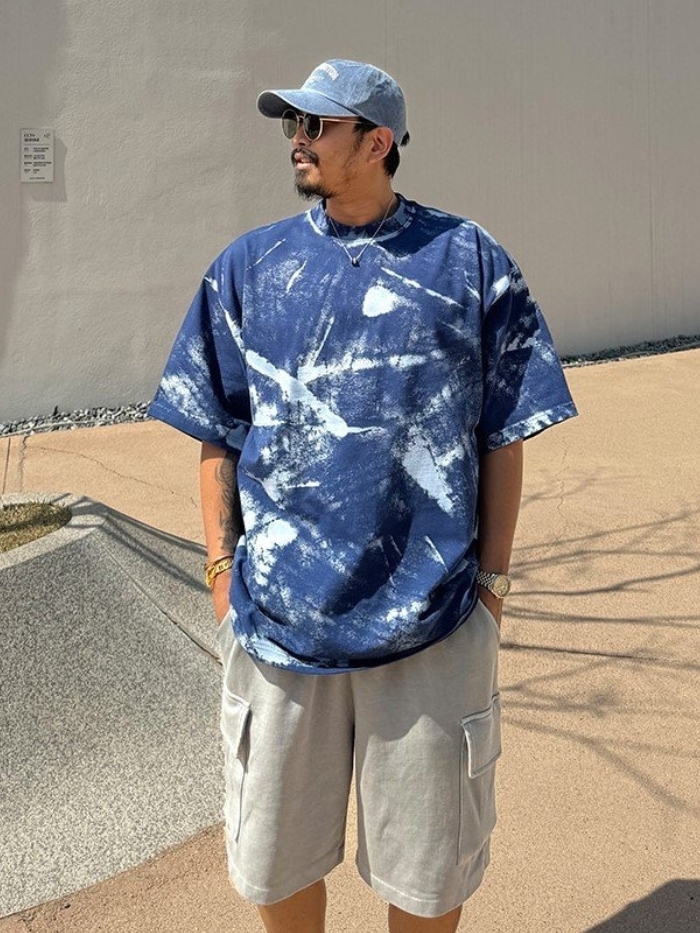 大理石印花短袖T恤