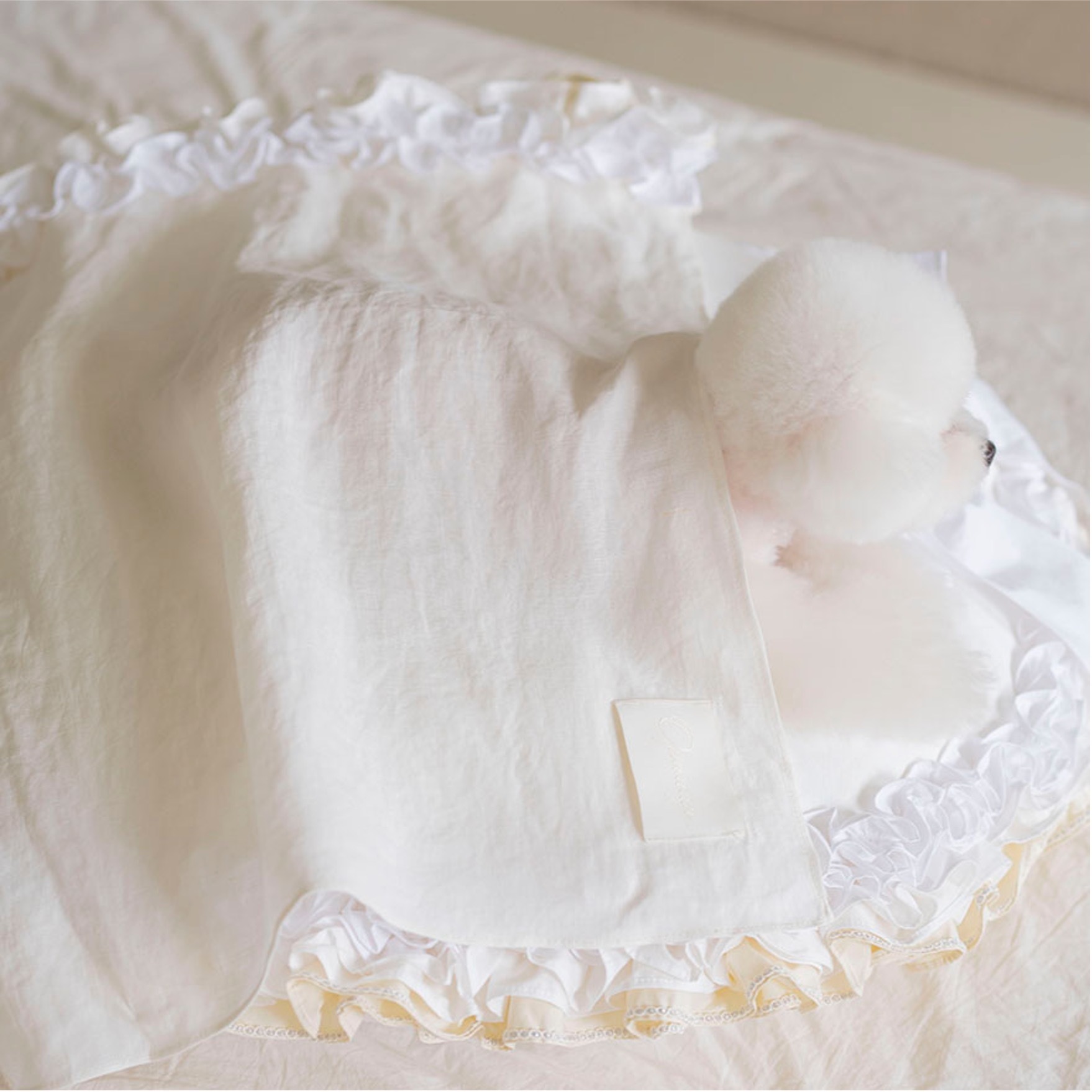 OPAAAP 牡丹荷葉薄被（純真白）