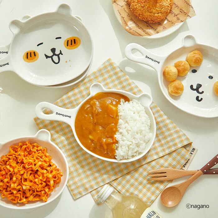 現貨｜韓國限定 白熊 手柄陶瓷碟仔 兩件套裝 Handle Plate Set