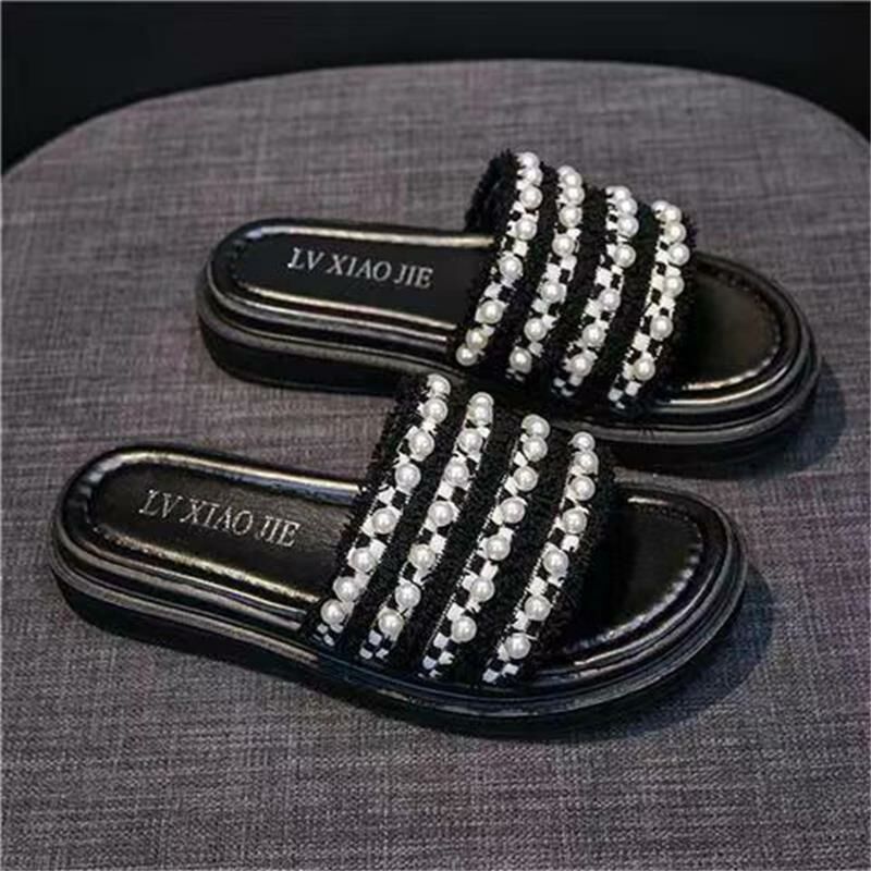 Hot selling small fragrant sandals (black size 35-40) (please contact customer service to confirm the delivery size after placing the order)