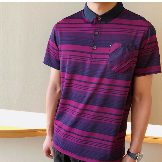 Lapel Short Sleeve T-Shirt [Purple] Size [M-3XL] [Contact Customer Service to Confirm Shipping Size After Placing an Order]