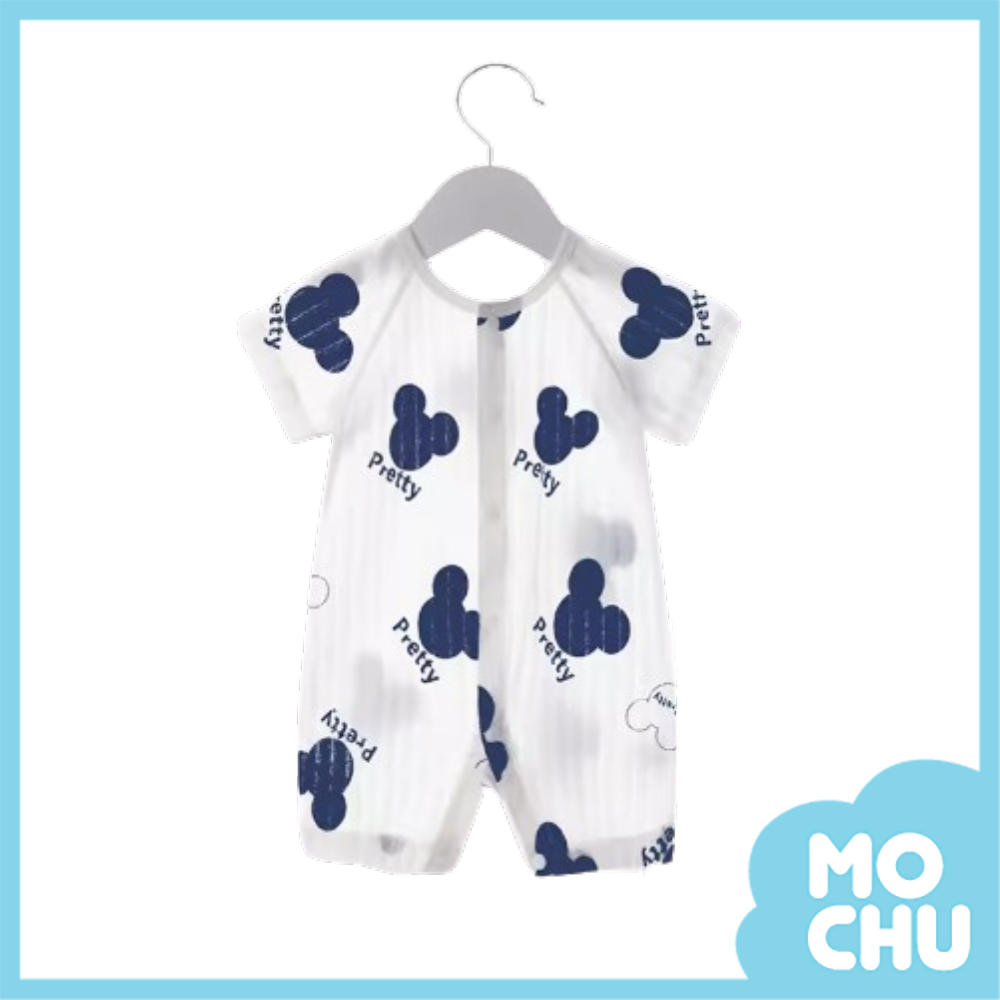 卡通鼠輕透薄款短袖連身衣