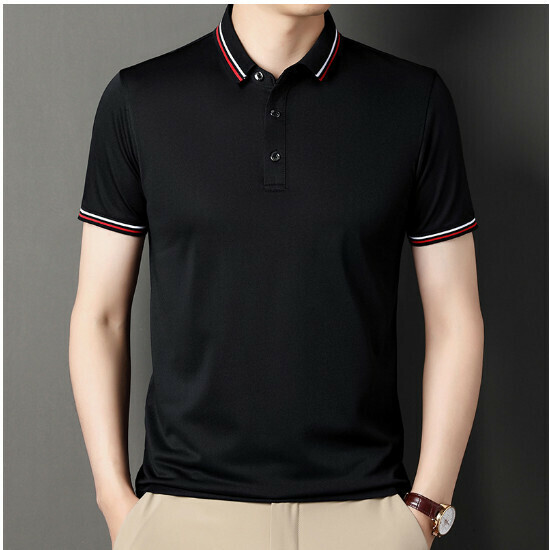 熱推翻領短袖t恤【黑色】尺碼【M-3XL】【下單後聯絡客服確認發貨尺碼】