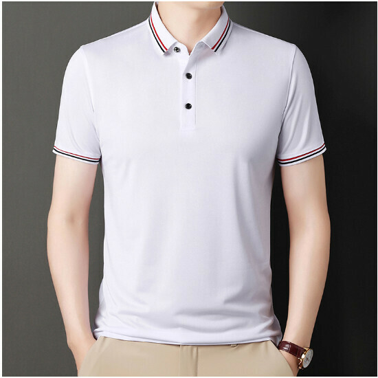 熱推翻領短袖t恤【白色】尺碼【M-3XL】【下單後聯絡客服確認發貨尺碼】