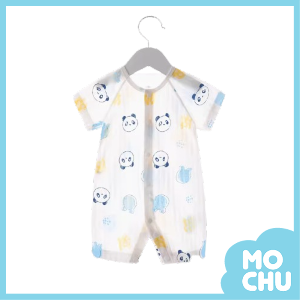 小熊貓輕透薄款短袖連身衣