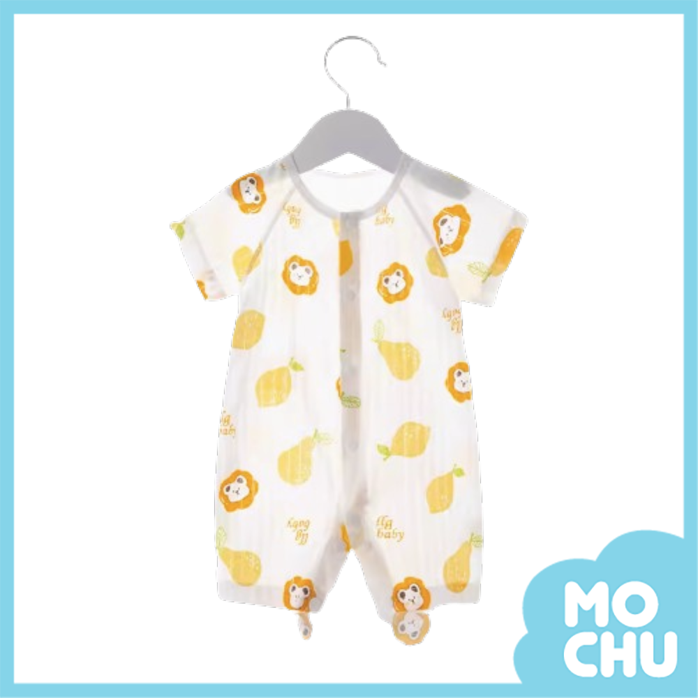 小熊梨輕透薄款短袖連身衣