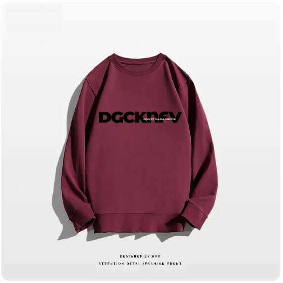 Crewneck sweatshirt [M-3XL] [burgundy - thin] (contact customer service to confirm the shipping size after placing an order) 
