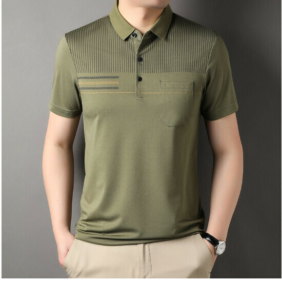 激抵翻領短袖t恤【A218款卡其真口袋】尺碼【M-4XL】【下單後聯絡客服確認發貨尺碼】