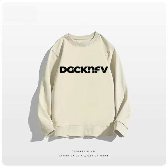 Crewneck sweatshirt [M-3XL] [Cream - thin] (contact customer service to confirm the shipping size after placing an order) 