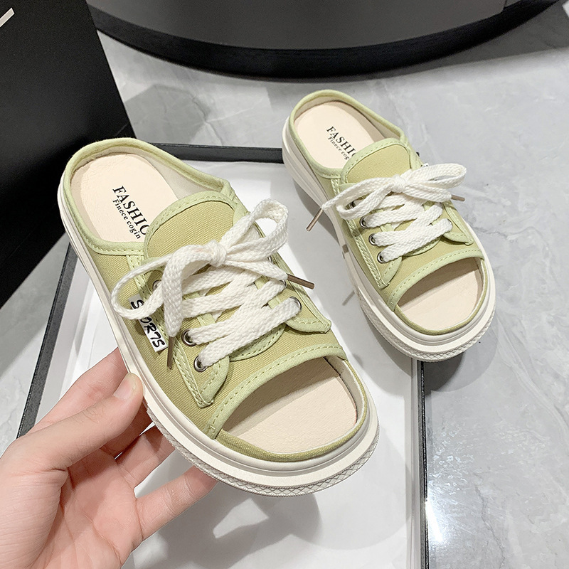 Hot selling canvas sandals (green size 35-40) (please contact customer service to confirm the delivery size after placing the order)