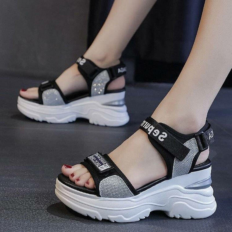 Hot selling wedge sports sandals (silver size 35-40) (please contact customer service to confirm the delivery size after placing the order)
