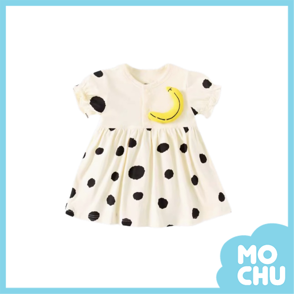 波點香蕉連衣裙