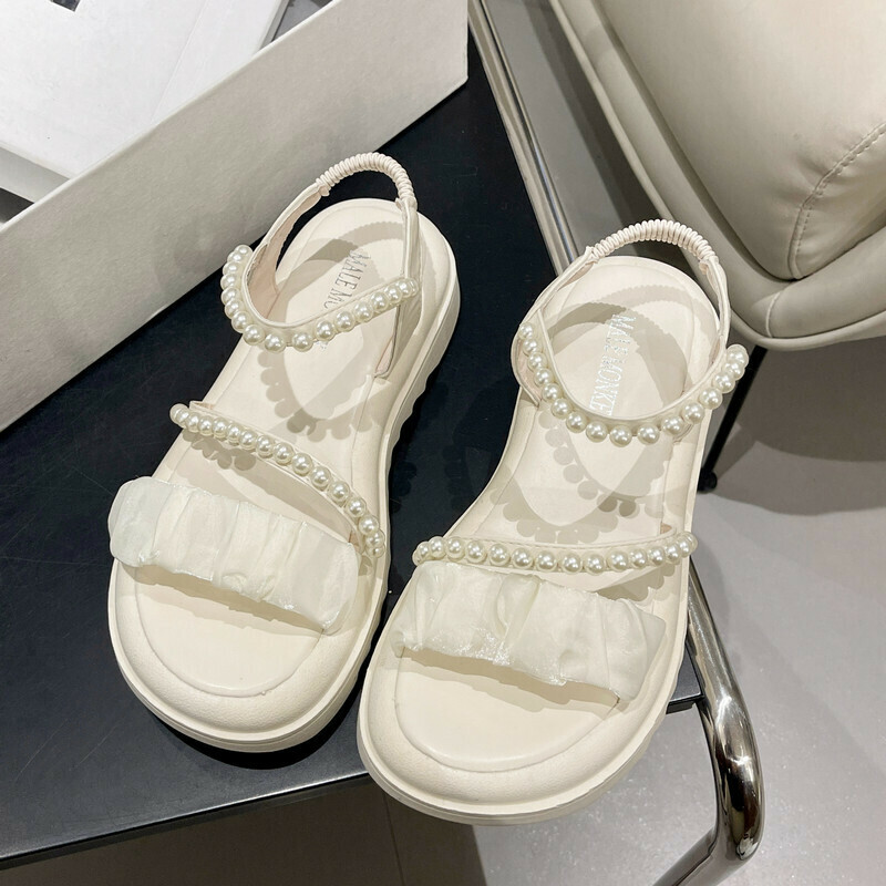 Hot selling thick-soled sandals (off-white, size 35-40) (please contact customer service to confirm the delivery size after placing the order)