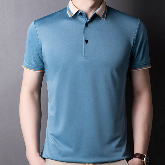 激抵翻領短袖t恤【106款藍色】尺碼【165/M-190/4XL】【下單後聯絡客服確認發貨尺碼】