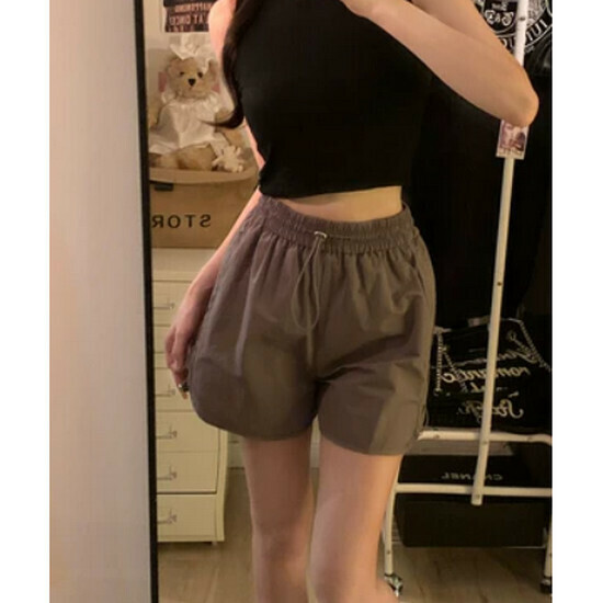 Hot selling thin high waist shorts [grey] [S-XL] (please contact customer service to confirm the delivery size after placing the order)