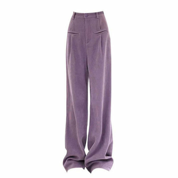 Hot sale elastic waist wide leg pants (purple S-L) (please contact customer service to confirm the delivery size after placing the order)