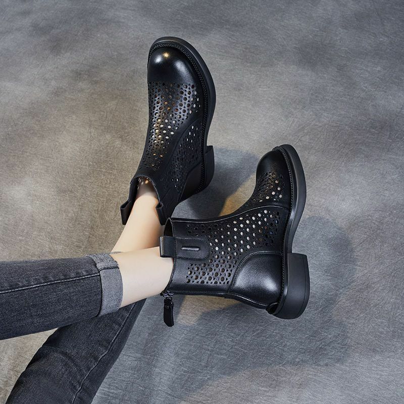 Hot selling hollow Martin boots (black size 35-40) (please contact customer service to confirm the delivery size after placing the order)