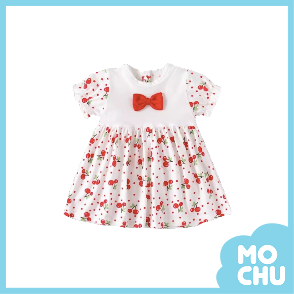 小櫻桃蝴蝶結連衣裙