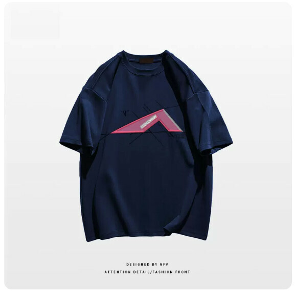 爆款圓領T恤【M-3XL】【藏青色-220g】(下單後聯絡客服確認發貨尺碼) 