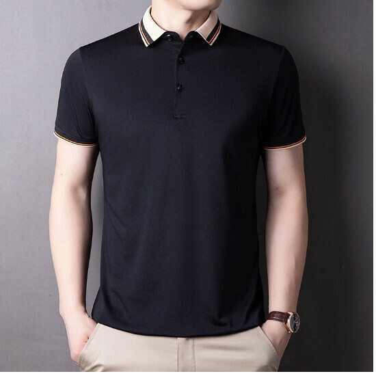 熱賣翻領短袖t恤【106款黑色】尺碼【165/M-190/4XL】【下單後聯絡客服確認發貨尺碼】