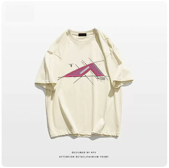 Crew neck T-shirt [M-3XL] [Apricot - 220g] (contact customer service to confirm the shipping size after placing an order) 