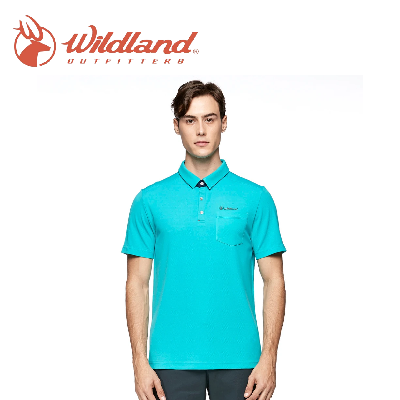 Wildland 荒野 彈性防蚊抗UV排汗上衣 男款 (湖藍) 吸濕/排汗/透氣/休閒登山 10WA91622