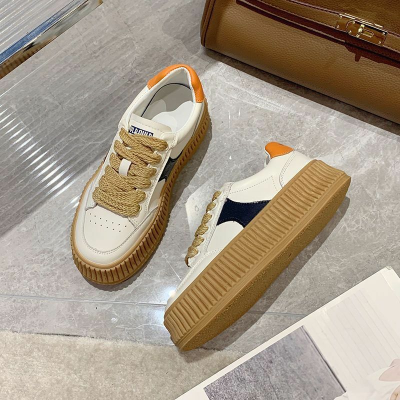 Hot selling thick-soled sneakers (ginger yellow size 35-40) (please contact customer service to confirm the delivery size after placing the order)