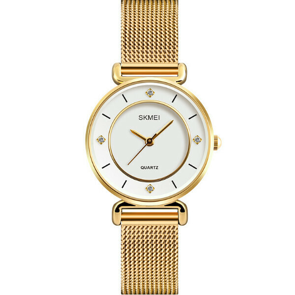 Hot selling simple fashion watch [gold-mesh belt style]