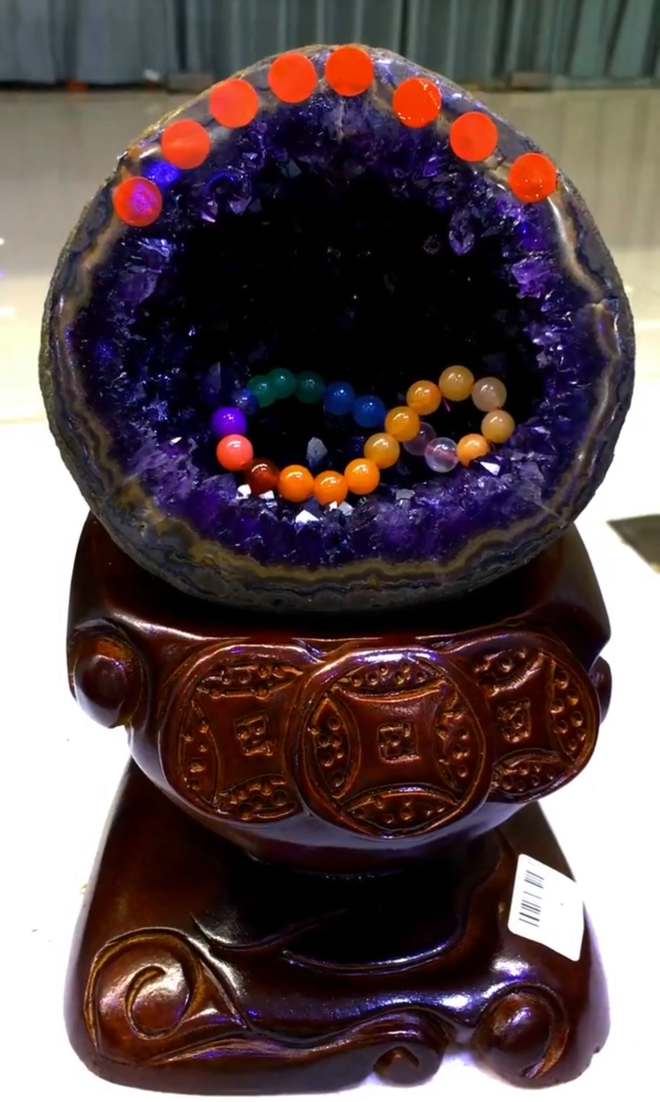 Amethyst Cluster Money Bag