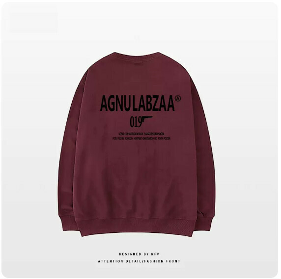 爆款圓領衛衣【M-3XL】【酒紅色-薄款】(下單後聯絡客服確認發貨尺碼) 