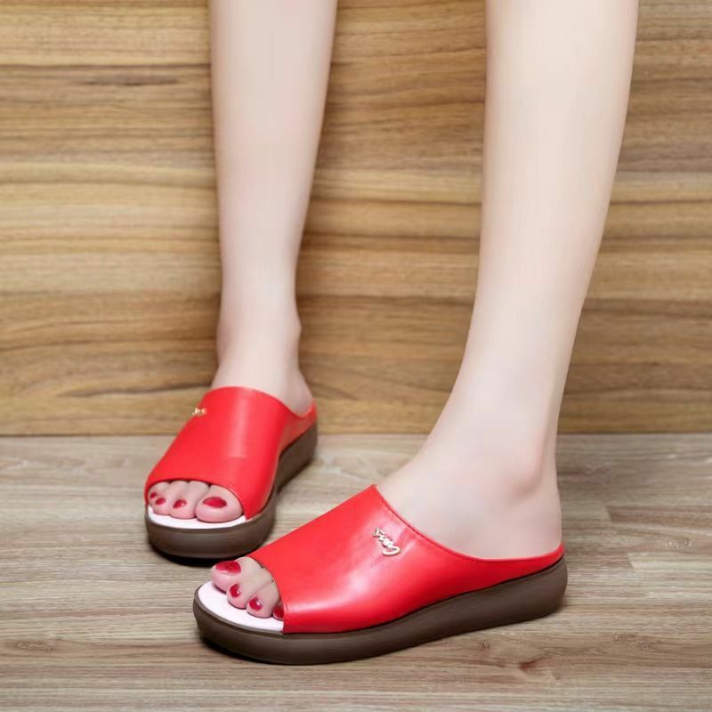 Hot selling open toe sandals (red size 35-40) (please contact customer service to confirm the delivery size after placing the order)