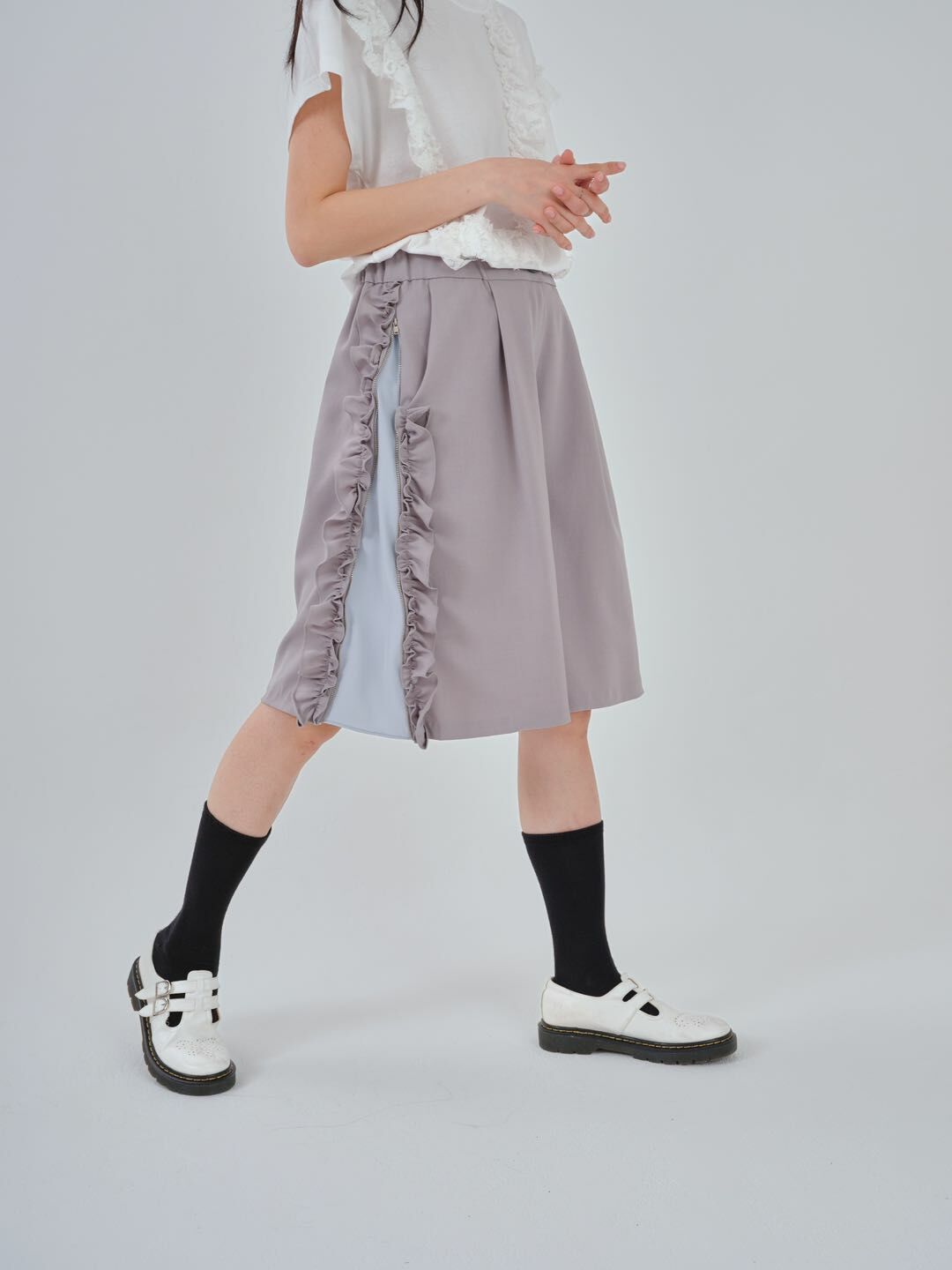 預購 - KR 側Ruffle拉鏈Pants