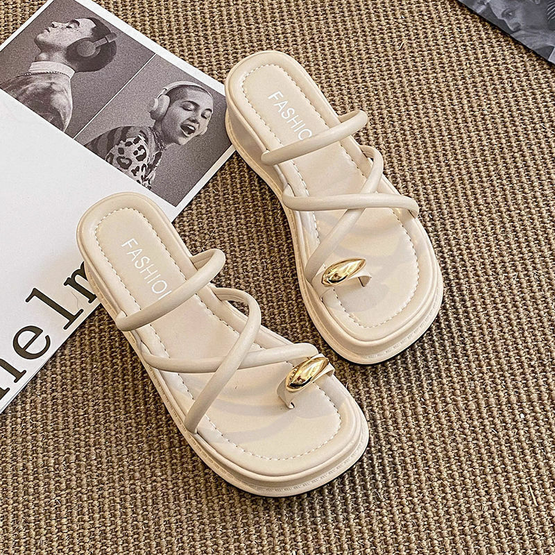 Hot selling high-heeled sandals (beige size 35-40) (please contact customer service to confirm the delivery size after placing the order)