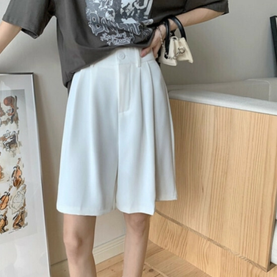 熱賣休閒西裝五分褲【白色】【S-XL碼】(下單後請聯絡客服確認發貨尺碼)