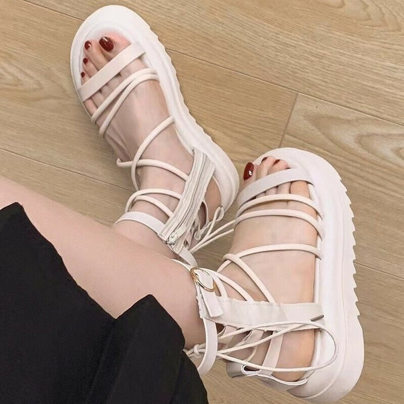Hot selling Roman sandals (off-white, size 35-40) (please contact customer service to confirm the delivery size after placing the order)