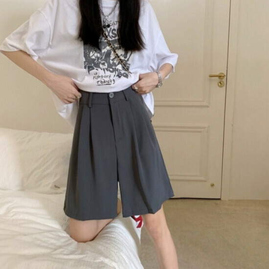 熱賣休閒西裝五分褲【灰色】【S-XL碼】(下單後請聯絡客服確認發貨尺碼)
