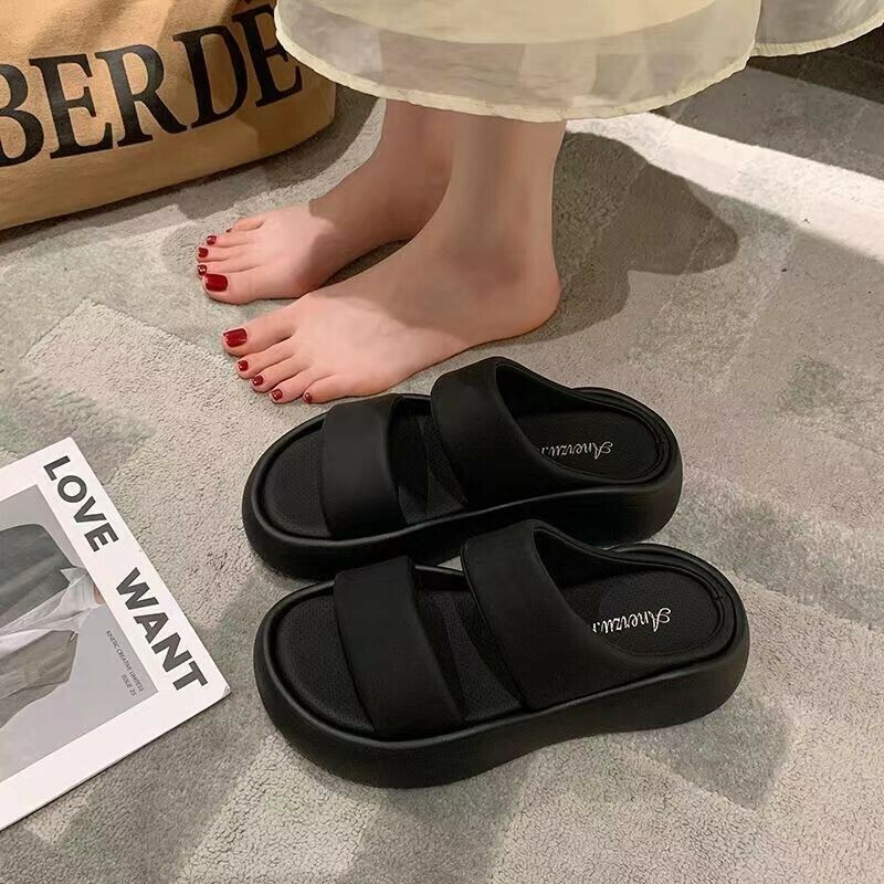 Hot selling thick-soled slippers (black size 35-40) (please contact customer service to confirm the delivery size after placing the order)
