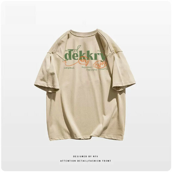 Crew Neck T-Shirt [M-3XL] [Khaki-220g] (Contact customer service to confirm the shipping size after placing an order) 