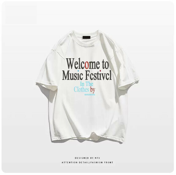 Crew neck T-shirt [M-3XL] [White-220g] (Contact customer service to confirm the shipping size after placing an order) 