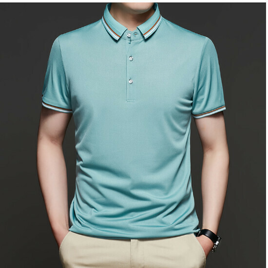 熱賣翻領短袖t恤【103款綠色】尺碼【165/M-190/4XL】【下單後聯絡客服確認發貨尺碼】