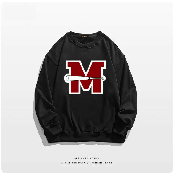 爆款圓領衛衣【M-3XL】【黑色-薄款】(下單後聯絡客服確認發貨尺碼) 